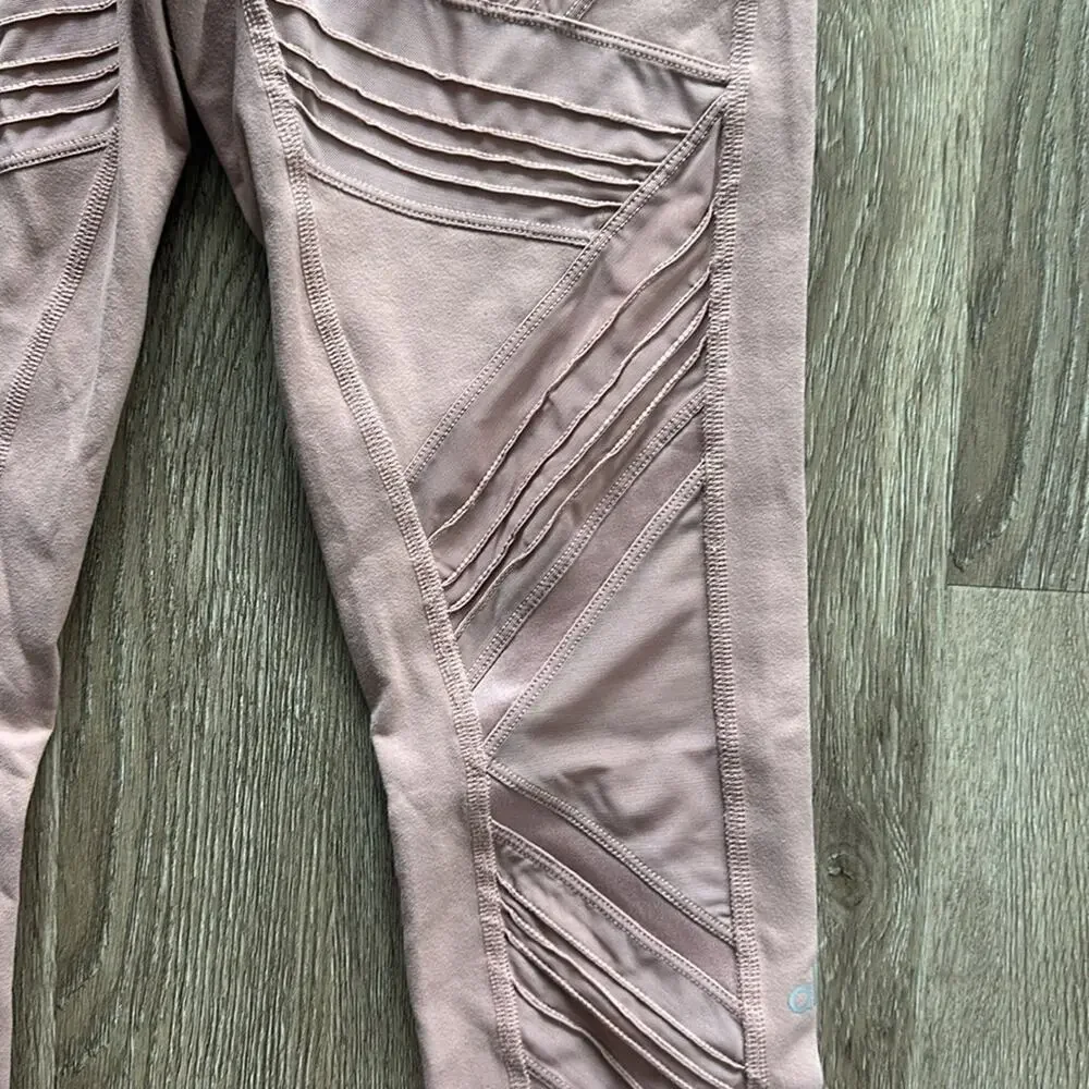 ALO Yoga Ultimate Mesh High Waist‎ Leggings Earth Glossy Size Medium